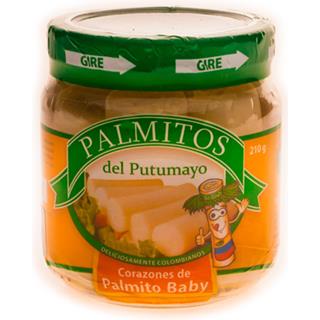 Palmitos en Conserva Corazones de Palmito Baby Palmitos del Putumayo  210 g