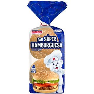 Pan Blanco para Hamburguesa Super Bimbo  350 g