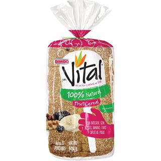 Pan Integral Tajado con Nueces y Pasas Bimbo  500 g