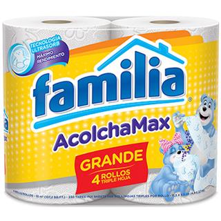 Papel Higiénico Triple Hoja AcolchaMax, Grande Familia  104 m