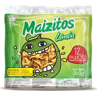 Pasabocas de Maíz con Sabor a Limón Maizitos  360 g