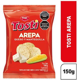 Pasabocas de Maíz con Sabor Natural Arepitas Tosti Arepa  150 g