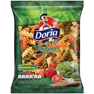 Pasta en Tornillos Verduras Doria  250 g