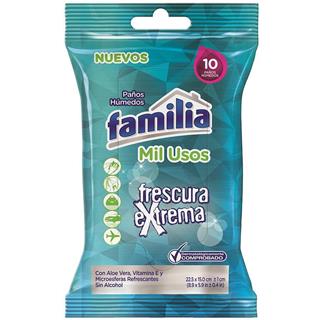 Paños Húmedos Frescura Extrema Familia  10 unidades