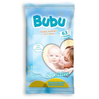 Paños Húmedos para Bebé para Piel Sensible Bubu  63 unidades