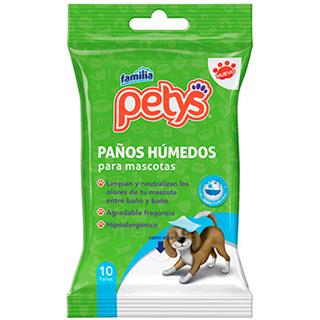 Paños Húmedos para Mascotas Petys  10 unidades