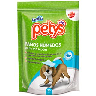 Paños Húmedos para Mascotas Petys  35 unidades