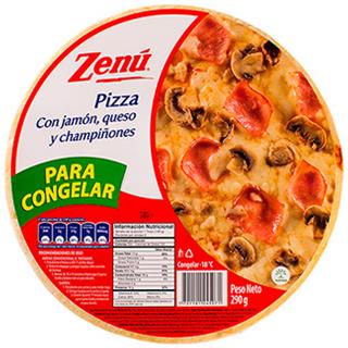 Pizza de Jamón, Queso y Champiñones Zenú  290 g