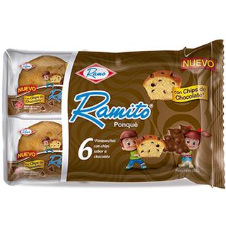 Ponqués con Chips de Chocolate Ramo  222 g