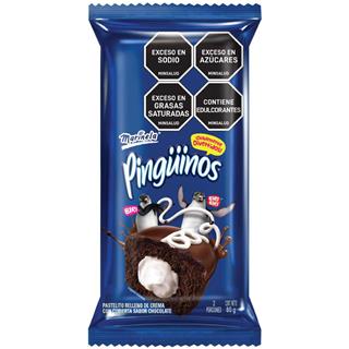 Ponqués de Chocolate Rellenos Recubiertos con Chocolate Marinela  80 g