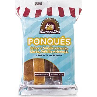 Ponqués Sabores Surtidos Horneaditos  300 g