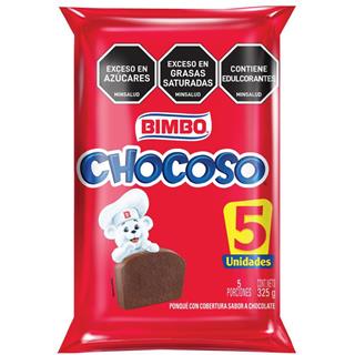 Ponqués Recubiertos con Chocolate Chocoso  325 g