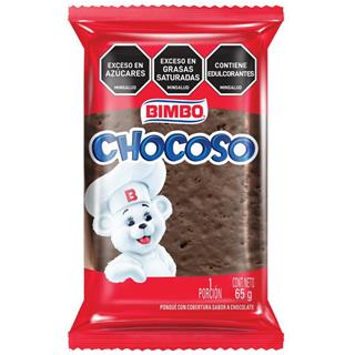 Ponqués Recubiertos con Chocolate Chocoso  65 g