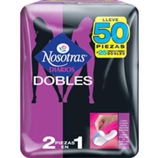 Protectores Diarios Dobles Nosotras  50 unidades