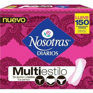 Protectores Diarios Multiestilo Nosotras  150 unidades