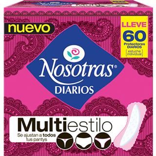 Protectores Diarios Multiestilo Nosotras  60 unidades