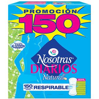Protectores Diarios Respirables Nosotras  150 unidades
