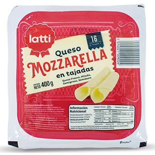 Queso Mozarela en Lonchas Latti  400 g