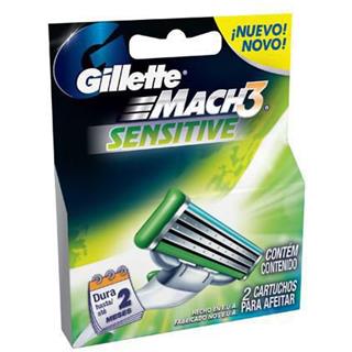 Repuesto para Máquina para Afeitar de 3 Hojas para Piel Sensible Gillette  2 unidades