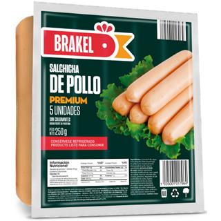 Salchichas de Pollo Bajas en Grasa Premium Brakel  250 g