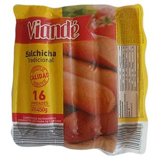 Salchichas Tradicionales Ahumada Viandé  450 g