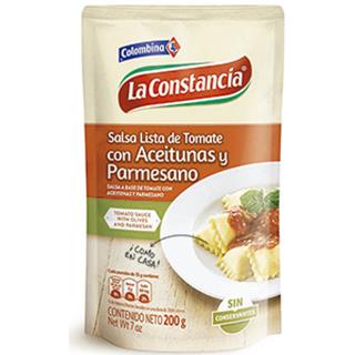 Salsa para Pasta Tomates, Aceitunas y Parmesano La Constancia  200 g