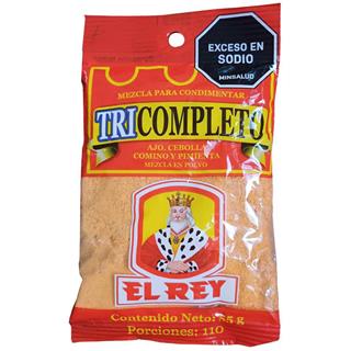 Sazonador Ajo, Cebolla, Comino y Pimienta El Rey  55 g