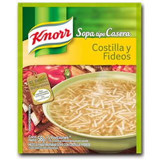 Sopa con Fideos con Sabor a Costilla Knorr  58 g