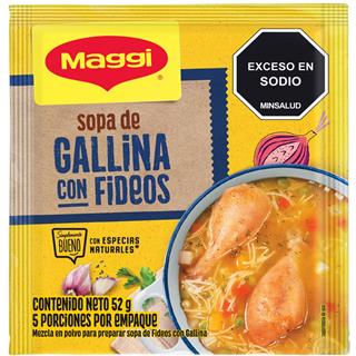 Sopa con Fideos con Sabor a Gallina Maggi  52 g