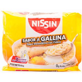 Sopa con Fideos con Sabor a Gallina Nissin  85 g
