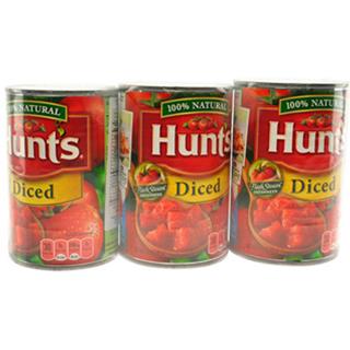 Tomates en Lata Picado en Cuadros Hunts 1 233 g