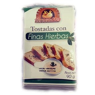 Tostadas Aliñadas Finas Hierbas Horneaditos  90 g