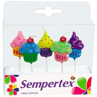 Velitas para Torta Sempertex  5 unidades