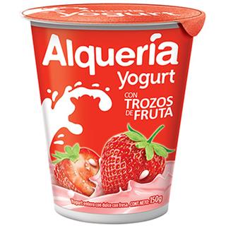Yogur con Sabor a Fresa Trozos de Fruta Alquería  150 g