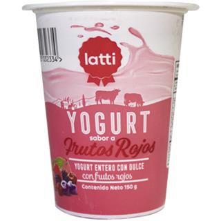 Yogur Entero con Sabor a Frutos Rojos en Vaso Latti  150 g