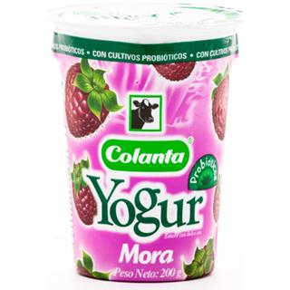 Yogur Entero con Sabor a Mora Colanta  200 g