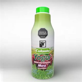 Yogur Entero con Sabor a Mora en Botella Colanta 1 000 g