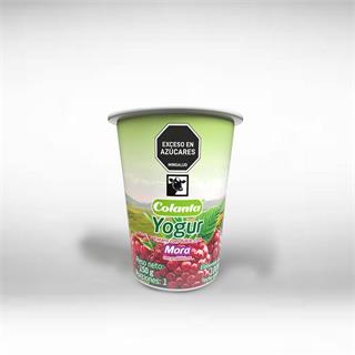 Yogur Entero con Sabor a Mora en Vaso Colanta  150 g