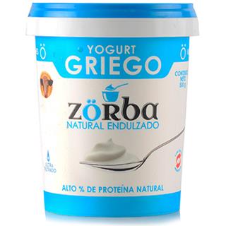 Yogur Griego con Sabor Natural Endulzado Zörba  500 g