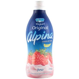 Yogur Semidescremado con Sabor a Fresa Trozos de Fruta Alpina 1 750 g