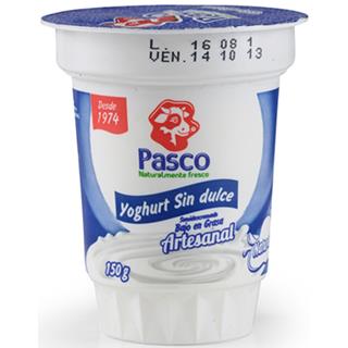 Yogur Semidescremado Sin Dulce, Artesanal Pasco  150 g