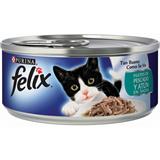 Alimento Húmedo para Gatos Adultos Filetes de Pescado y Atún en Salsa Felix  156 g en Éxito