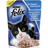 Alimento Húmedo para Gatos Adultos Pescado Blanco en Salsa Felix  85 g en Merqueo