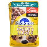 Alimento Húmedo para Perros Adultos Razas Pequeñas Carne en Salsa Pedigree  400 g en Carulla