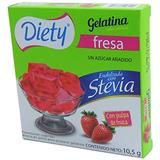 Gelatina en Polvo Dietética con Sabor a Fresa Stevia Diety  11 g en Jumbo