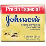 Jabón en Barra Crema de Vainilla y Macadamia Johnson's  375 g en Éxito