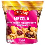 Mezcla de Nueces y Frutas Secas Maní Salado, Maíz Tostado y Arándanos Frito Lay  400 g en Éxito